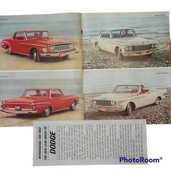 1961 Dodge 1962 Lancer Polara Dart Red White Cars 2+pg 21x13‎ Vtg 60s PRINT AD- - Picture 13 of 13